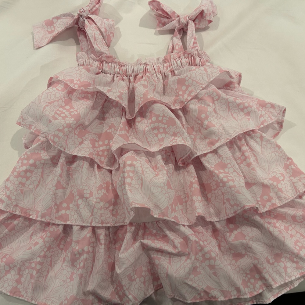 Pink Ruffled Kids Dress